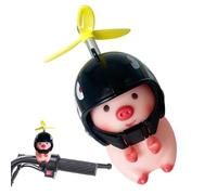 Genérico Handlebar,Handlebar Toy - Cute Animal with Propeller Helmets,Pig Decoration,Motorcycle s for Cycling