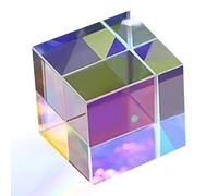 Genérico Hanging Prisms - Clear Sun Catcher Cube Prism | Optical Glass Prism for Teaching Light Spectrum Physics, Transparent Prism with Rainbow Effect