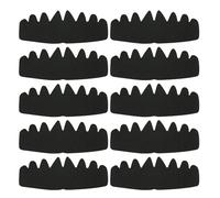 Genérico Hat Sweat Liner, 10-Piece Absorbent Sweatband Pad, Octagonal Hat Protector for Women and Men in Daily Wear, Sports, or Outdoor Use, 10.35x3.9 inches, Black, White