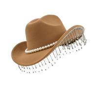 Genérico Hat with Rhinestones | Western Hat Set, for Music Concerts Weddings s Celebrations Cosplay and Photo Shoots