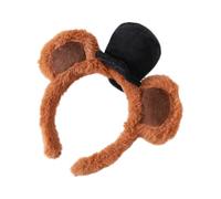 Generico Headband with Bear Ears, Adorable Brown Makeup Headpiece, Headband with Bear Ears for Halloween Cosplay Party Carnival Events