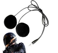 Genérico Headphones for Helmet - Speakers with 3.5 mm Jack | Motorcycle Audio System for Music & Calls, HD Sound, Wired Headphones for Full Face Helmet & Cycling