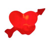 Generico Heart Shaped LED Light, Decorative Heart Lamp for Saint - Small | for Bathroom Entrance Desk Bedroom Bedside Hotel Library Dorm