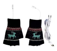 Genérico Heated Fingerless Gloves - USB Electric Mitt | Winter Warm Gloves for Women, for Winter Camping Daily Commuting Office Cycling Running Outdoors