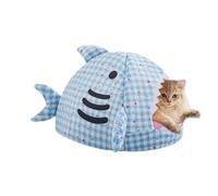 Generico Heated Pet Bed for Cats | Shark Shape Pet Bed for Puppies, Semi-Closed for Cats, for All Parents of Animals: for Winter Interiors Living Room Bedroom