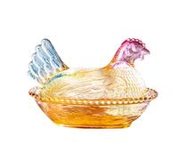Genérico Hen on the Candy Motif Home Decoration Bowl Cute Dessert Jar Table Dining Kitchen Bedroom Countertop Indoor Use Heavy Duty Practical Portable