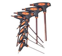 Generico Hex Key Set with T-Handle, 8 Pieces Double-Sided Hexagonal Keys with T-Handle, Long Arm Set, for Home Furniture Bicycle, Car, Garage Mechanic Exterior