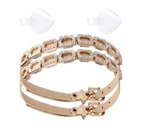 Generico High Strap - Detachable Rhinestone Ankle Strap Secure Hold | For Shoes At Unit For Women Girls Adults Celebration Dress Prom Evening Event, transparent, Fare riferimento alla descrizione