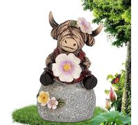 Genérico Highland Cow Decor - Cow Figures Set, Spring Highland Nnaments | Scottish Highland Resin Statue - Cute Elegant Modern for the A