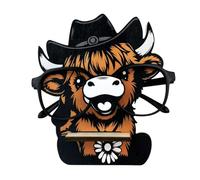 Generico Highland Cow Door - Cattle Stop, Wooden Display | Decoration for Animal Shape, Eye Display Statues