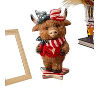 Genérico Highland Sculpture | Patriotic Highland Independence Day Decor - Collectible Decor for Home Farm Garden Table Center Outdoor Indoor