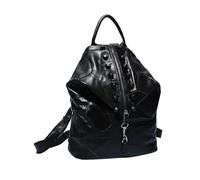 Genérico Hippie Boho Backpack,College Work Backpack With Leather Applications - Casual Anti-theft Unisex For Men And Women, Black/White, Consulte la descripción, See description