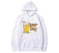 Genérico Hoodies Men Oktoberfest Beer Print Hoodies Men Hooded Sweatshirt with Pockets Sweatshirt Oktoberfest Party Casual Outdoor, A White, M