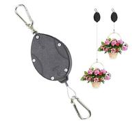 Generico Hook and Pulley for Plants - Retractable Support for Pots from to Double Ends - Hanging and Hanging Plant Holder | For Home Balcony Garden Yard Patio Terrace Pier Greenhouse