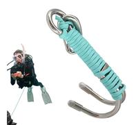 Genérico Hooks for Cave Diving Reefs, Hooks for Diving Reefs | Stainless Steel Buceso Hook with Rope | XAcon O-Ring Equipment for Diving In Caves and Drifting, Activities Your