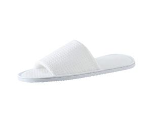 Generico Hotel Slippers Women Guest Disposable Towelling Spa Slipper for Women White Waffle Mens Slipper Washable Open Toe Ladies Mule Slippers Premium Soft Lightweight Spa & Guest Travel Home Salon