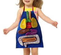 Genérico Human Body Organs Educational Toy - Realistic Early Learning Tool - Anatomy Costume Apron | for Kids Home School