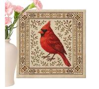Genérico Hummingbird Cross Kit - Floral Pattern Embroidery Set for Beginners | DIY Bird Embroidery for Home Wall Decor | Complete Kit Sewing for Adults Hobby Gift, 25 x 25 cm