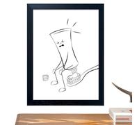Genérico Humorvolles Bad Poster - Comic Wall Picture Pinching Nose Design, Frame Lose Kunst Plakat 30 x 40 cm, Klarer Colour Print | Originelle Dekoration Für Restaurant Farmhouse WC Waschraum Einsatz