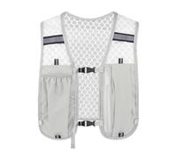 Generico Hydrating Running Vest - Lightweight Hydration Equipment, Trail Running Equipment, Breathable Multi-Pocket Backpack on Chest, Elastic Tank Stability, for Hiking, Gray, riferimento alla
