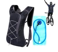 Genérico Hydration Backpack for Running - Lightweight Outdoor Hydration Vest with 2 Litre Water, Elastic Cord Storage | Skin Friendly for, Black/White, Consulte la descripción, See description