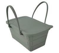 Generico Ice Bucket - Silicone Ice Bucket with and Handle | Large Capacity Ice Bucket for Camping, Pool, BBQ, Picnic, Outdoor Meeting, Gray, riferimento descrizione,
