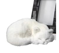 Generico Imitation Plush Cat | Realistic Animal Pattern, White Decorative Figurine, PE Construction with Hard Hollow Core for Children's Day Celebration