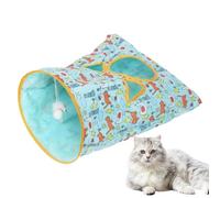 Generico Indoor Cat Tunnel Kitty - 11.81 x 19.69 x 18.5 inches Paper | Creative Interactive Folding Pet Toy for Indoor Kittens Exercises for Intrat