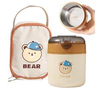 Genérico Insulated Food Jar - Stainless Steel Soup Container | for Adults | Leakproof Thermal Kids Food Container with Cooler Bag | Sealed Soup Can