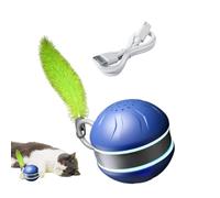 Generico Interactive Cat Ball, Automatic Rotating Accessory with 2 Speeds | Toy for Moving Dogs with Tail - Mental Stimulation Simulation Hunting Ground Play