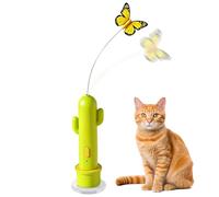 Generico Interactive Cat Toy - Rechargeable Electric Self-Entertainment Pole with 2 Modes - Cat Toys - Suitable for Furniture Sofa Corner Floor Outdoor Travel Play