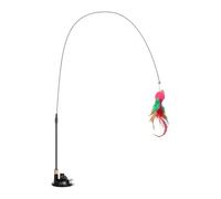 Genérico Interactive Cat Toy - Stimulus with | Physical Enrichment Toy for Indoor Outdoor Pussy | Replaceable Feathers for Training, Leisure, Garden, Park, Home