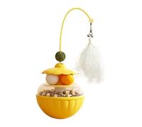 Genérico Interactive Cat Toy, Wobble Ball with Catnip and Feathers for Kittens - Cat Ball Toy | for Indoor & Outdoor Exercise, Stress & Entertainment