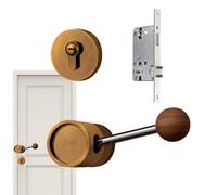 Genérico Interior Door Handle with Lock, Silent Privacy Lever Keyless | Bedroom Door Knobs with Lock - for Bedroom, Bathroom, Interior, Entryway