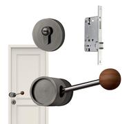 Genérico Interior Door Knobs with Lock, Privacy Lever Keyless - Interior Door Handle with Lock - for Bedroom Bathroom Entrance Garage Security