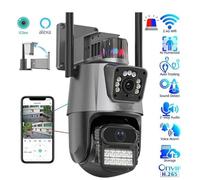 Generico IP PTZ 9MP 4K HD Surveillance Camera with Dual Screen, Three Lenses, Automatic Tracking, Color Night Vision