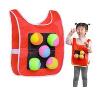 Generico Jeu De Ballon Prisonnier Complet - Adhésif Vest 30 x 43 cm Avec 5 Balles En Coton - Jouet Extérieur Intérieur - Activité Sportive Parc Jardin École Salle De Sport Adultes