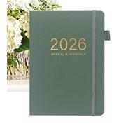 Genérico Journaling Notebook - 2026 Planner with 288 Pages | A5 Hardcover Notebook for Daily Studies Work Home College Travel Gift