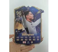Generico Jude Bellingham TOTY 96 EA FC 24 Ultimate Team FUT Card Decorative Football Sign Print on 5mm Acrylic, 15cm x 21cm, Indoor Decor & Gift for Football Fans & Video Games