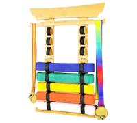 Genérico Karate Belts Display | with Stickers, 2 Hooks, Wooden Display Case | Karate Belt Display | for Adults, Teens, TKD, Home, School, Academy, Club, Competition