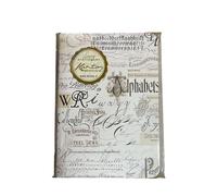 Generico Kartos Notebook A6 Calligraphy Line, 10 x 15 cm, 64 Lined Pages, Vintage Alphabets Cover