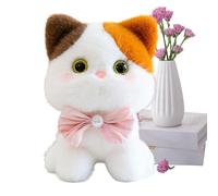 Genérico Katzen Fabric - Cartoon Glöckchen Design Kätzchen Figur,Plüsch Katzen | Children's Erwachsene Haustierliebhaber Weihnachten Geburtstag Ostern Sammlerstück Wohnzimmer Decor