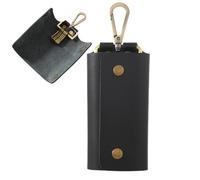 Genérico Key Wallet - PU Key Holder for Men Slim Lock Key with Clip Money and Pocket Organizer Compact Keys Cars/Houses, Cards, Cash, Black, Consulte la descripción, See description