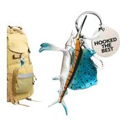 Generico Keychain - Fishing Bait Keychain, Lightweight Pendant Keyring for Bag Birthday Christmas Gift Dad, Gas Turbine, Fare riferimento alla descrizione