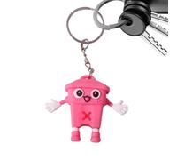 Genérico Keychain for Bag Keychain for Wheelie Bin Cartoon Wheelie Bin for Women Men Students Bag Backpack Phone Rearview Mirror, pink, Consulte la descripción
