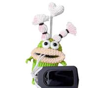 Genérico Keychain - Handmade Car Key Holder with Cute Crochet Shape, Decorative Soft Plush, Novelty Personalized Accessory/Cute Stitching Design, multicoloured, A, See description