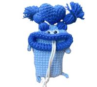 Genérico Keychain - Handmade Car Key Holder with Cute Crochet Shape, Decorative Soft Plush, Novelty Personalized Accessory/Cute Stitching Design, multicoloured, F, See description