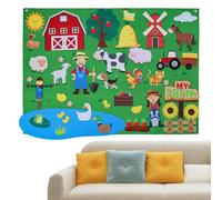 Genérico Kids Panel: Fabric Educational Set, Sensory Visual Board, Practical Narrative Pieces | Home Teaching Scenario For Children With Imagination Development.