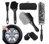 Generico Kit de Limpieza de Llantas de Coche - Nylon Cepillo Limpiador de Neumáticos para Vehículos | Transporte Incluida, PP Antirrayaduras para Camión Moto