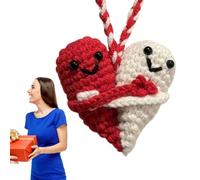 Generico Knitting - Handmade Crochet Heart Wool Toy Hug Toy Creative Cuddly Companion | Ideal for Office, Home, School, Classroom, Decor